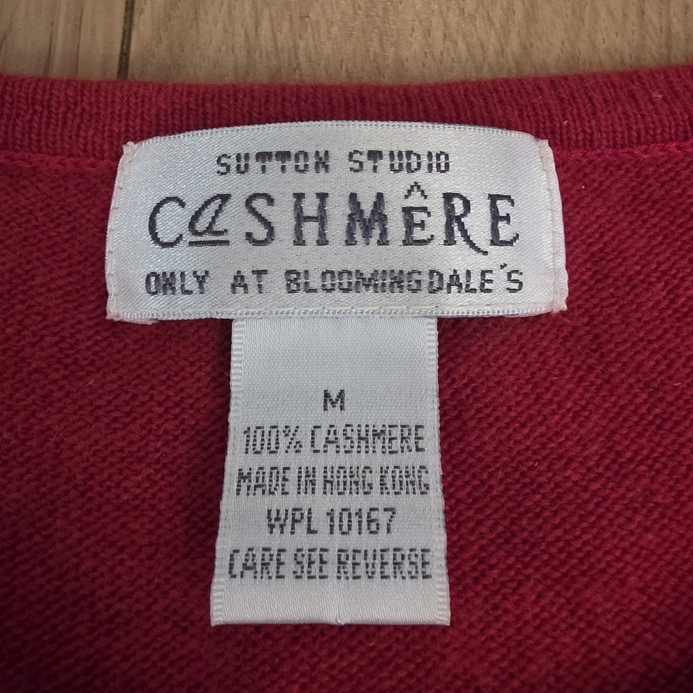 Vintage Sutton Studio Red Cashmere Sweater- M - Picture 2 of 13